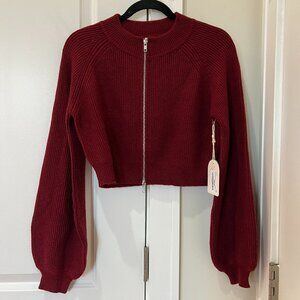 Kerisma Red Zip-Up Cardigan Sweater